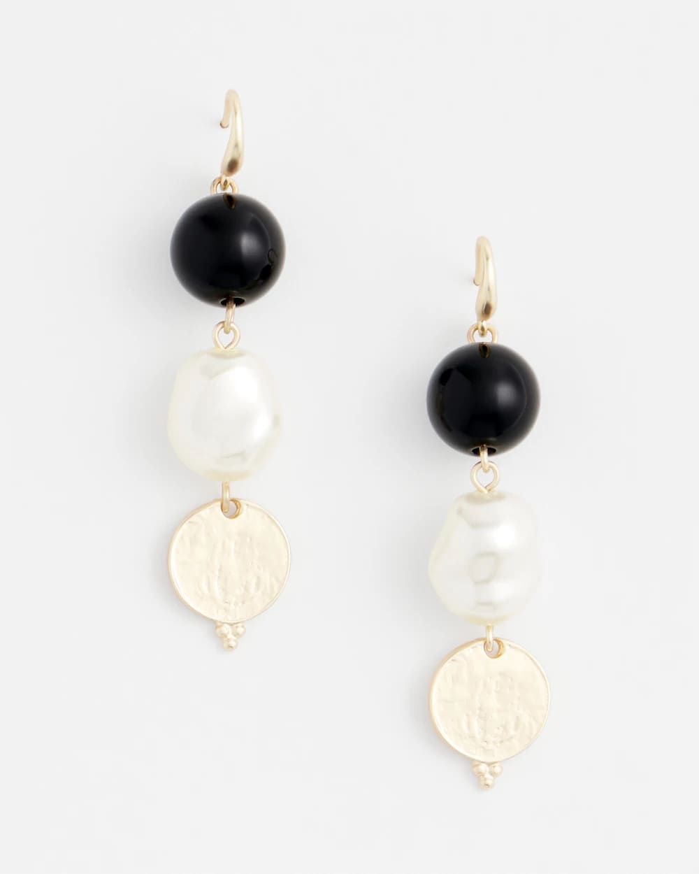 Chico's Women | Linear Gold Pearl Earrings GOLD