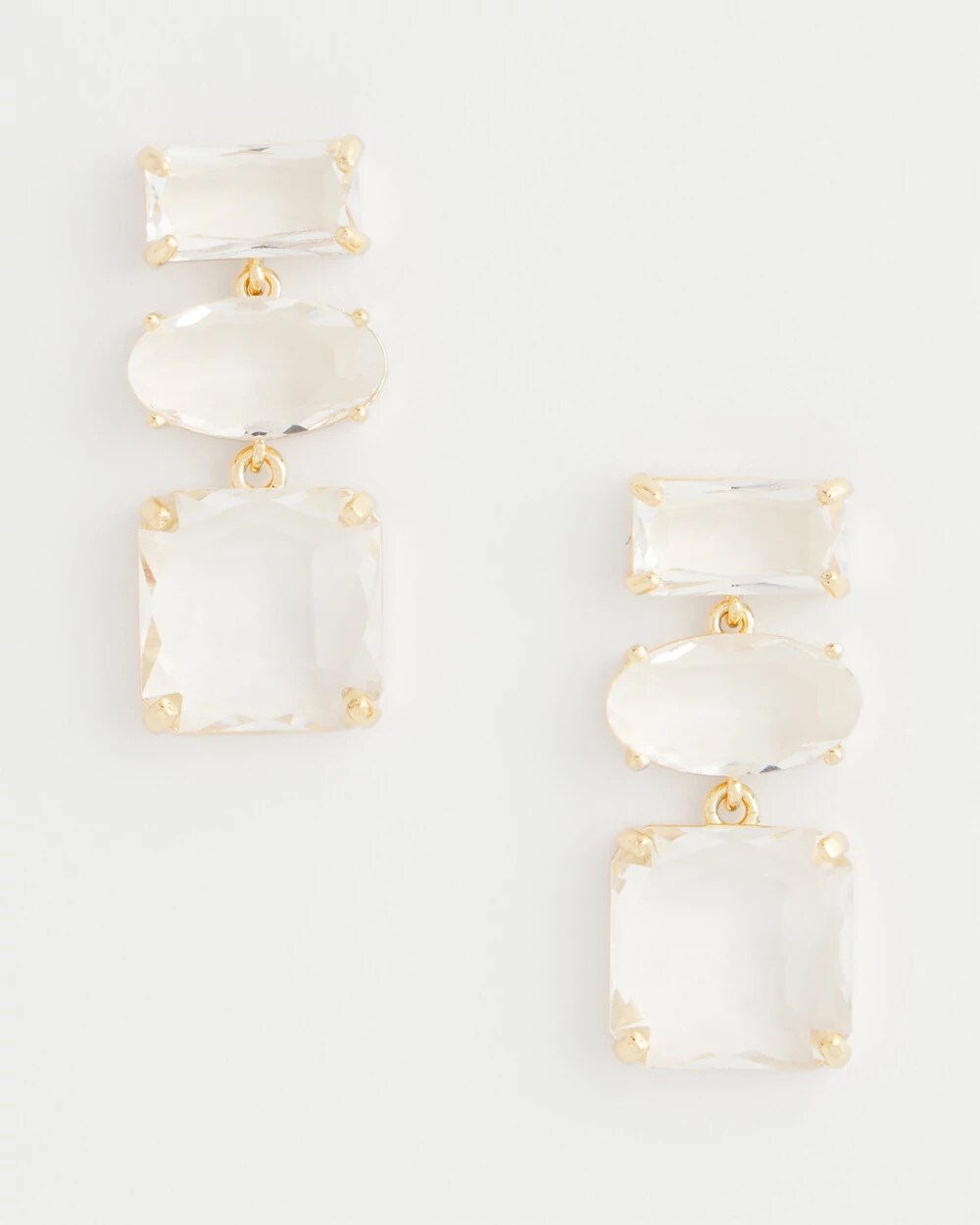 Chico's Women | Neutral Faceted Drop Earrings PALE PINK