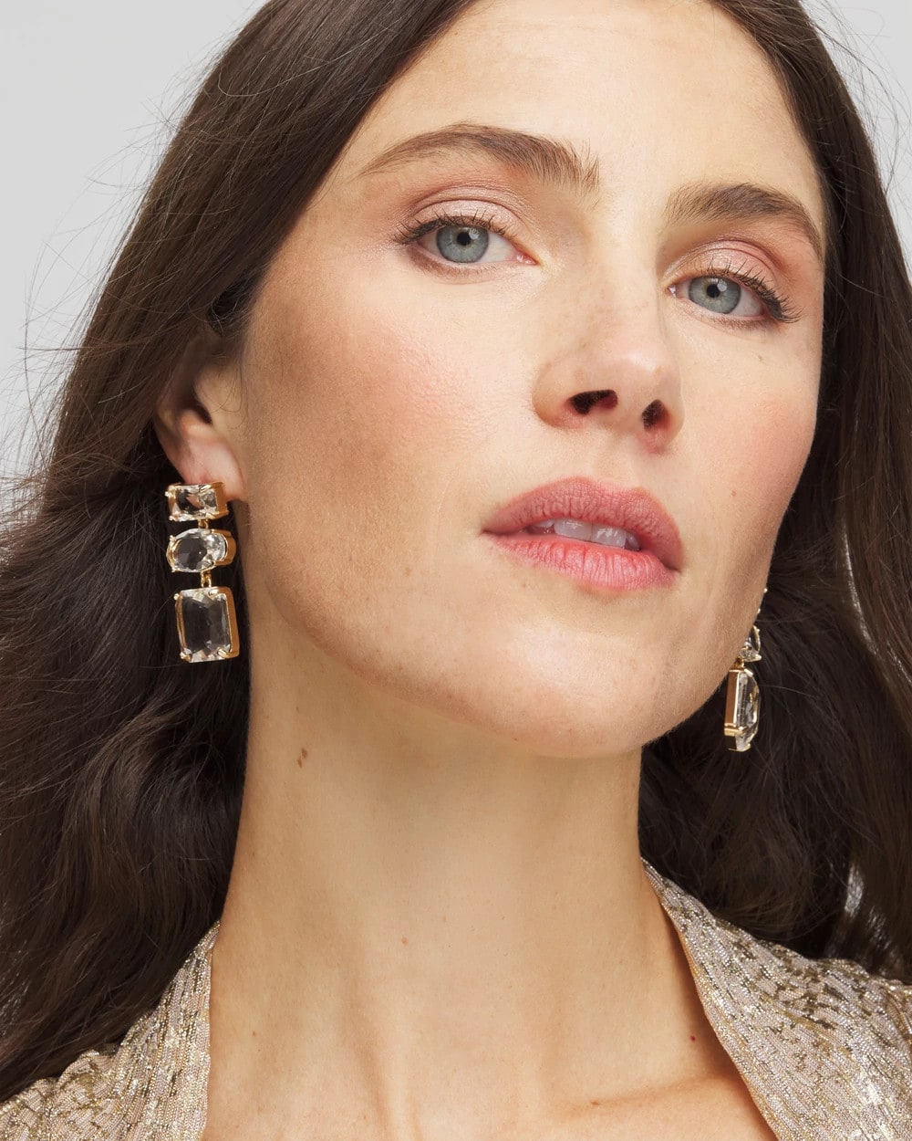 Chico's Women | Neutral Faceted Drop Earrings PALE PINK