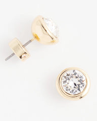 Chico's Women | Gold Tone Crystal Stud Earrings GOLD