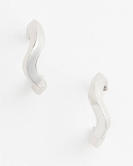 Chico's Women | Silver Wavy Hoop Earrings SILVER