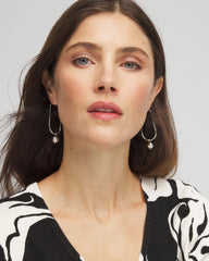Chico's Women | Silver Bead Threader Earrings SILVER