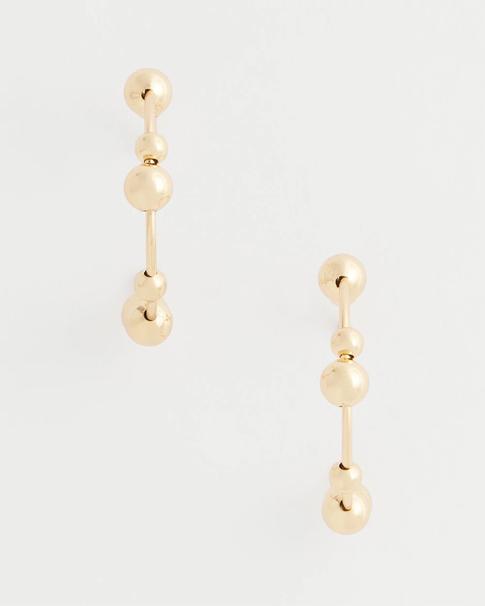 Chico's Women | Goldtone Beaded Hoop Earrings GOLD