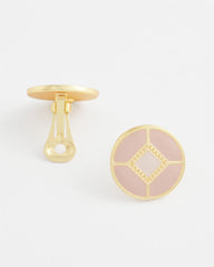 Chico's Women | No Droop® Enamel Clip-On Earrings PINK