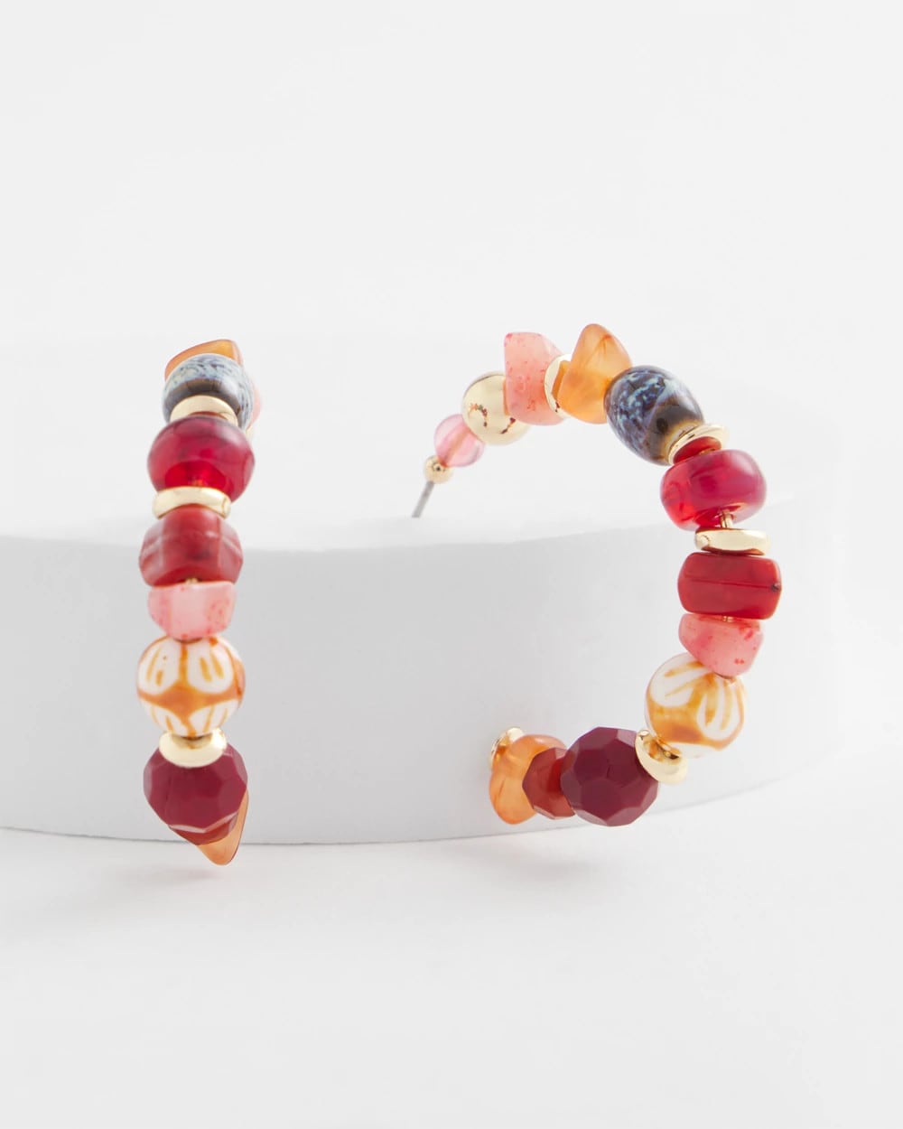 No Droop® Beaded Hoop Earrings