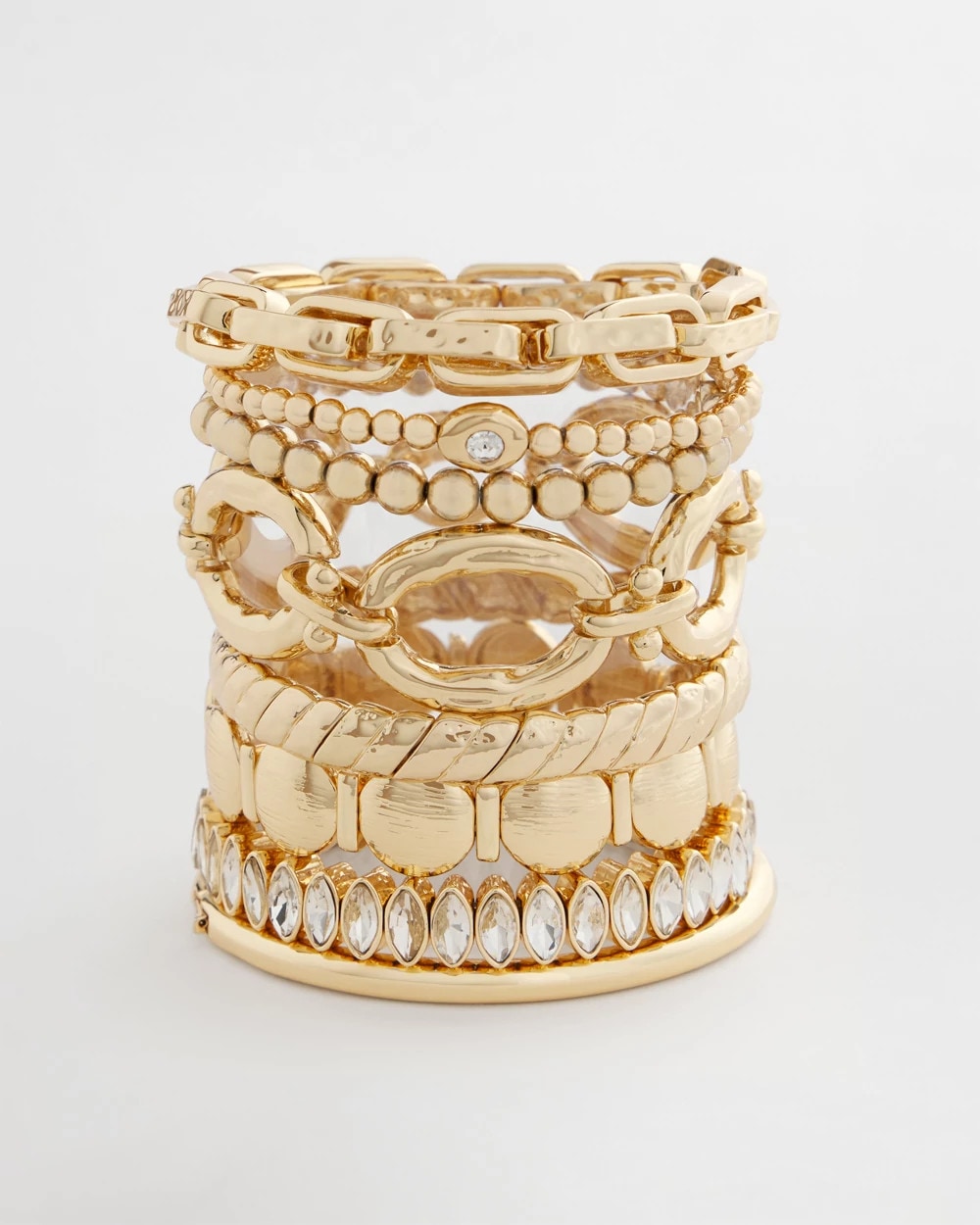 Chico's Women | Textured Circle Stretch Bracelet GOLD