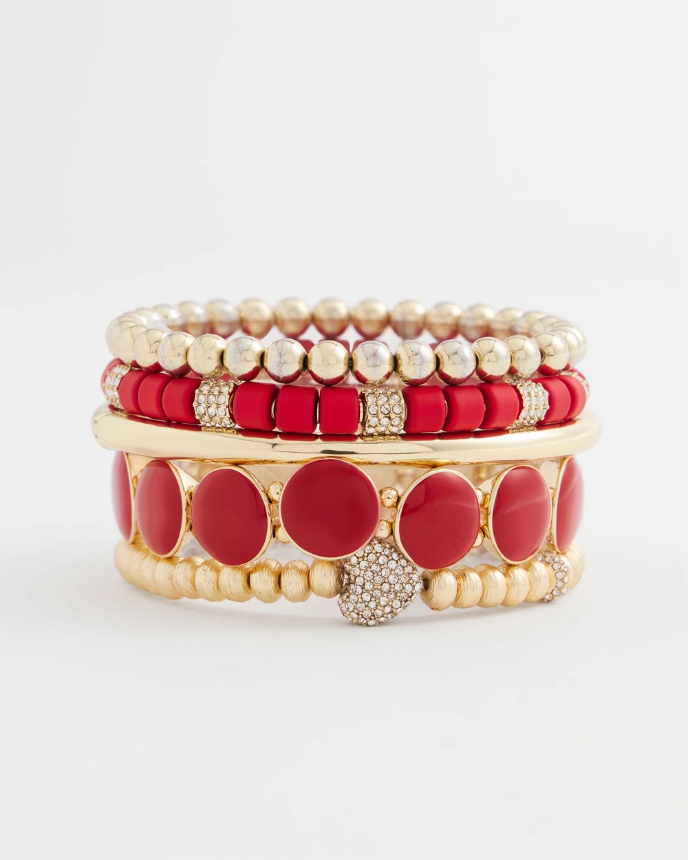 Chico's Women | Gold Heart Stretch Bracelet GOLD