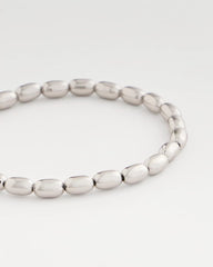 Chico's Women | Silvertone Oval Beaded Stretch Bracelet SILVER