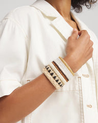 Chico's Women | Mixed Media Textured Cuff Bracelet NEUTRAL