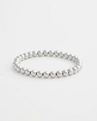 Chico's Women | Small Beaded Silver Tone Stretch Bracelet SILVER