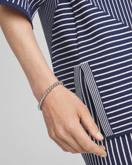 Chico's Women | Small Beaded Silver Tone Stretch Bracelet SILVER