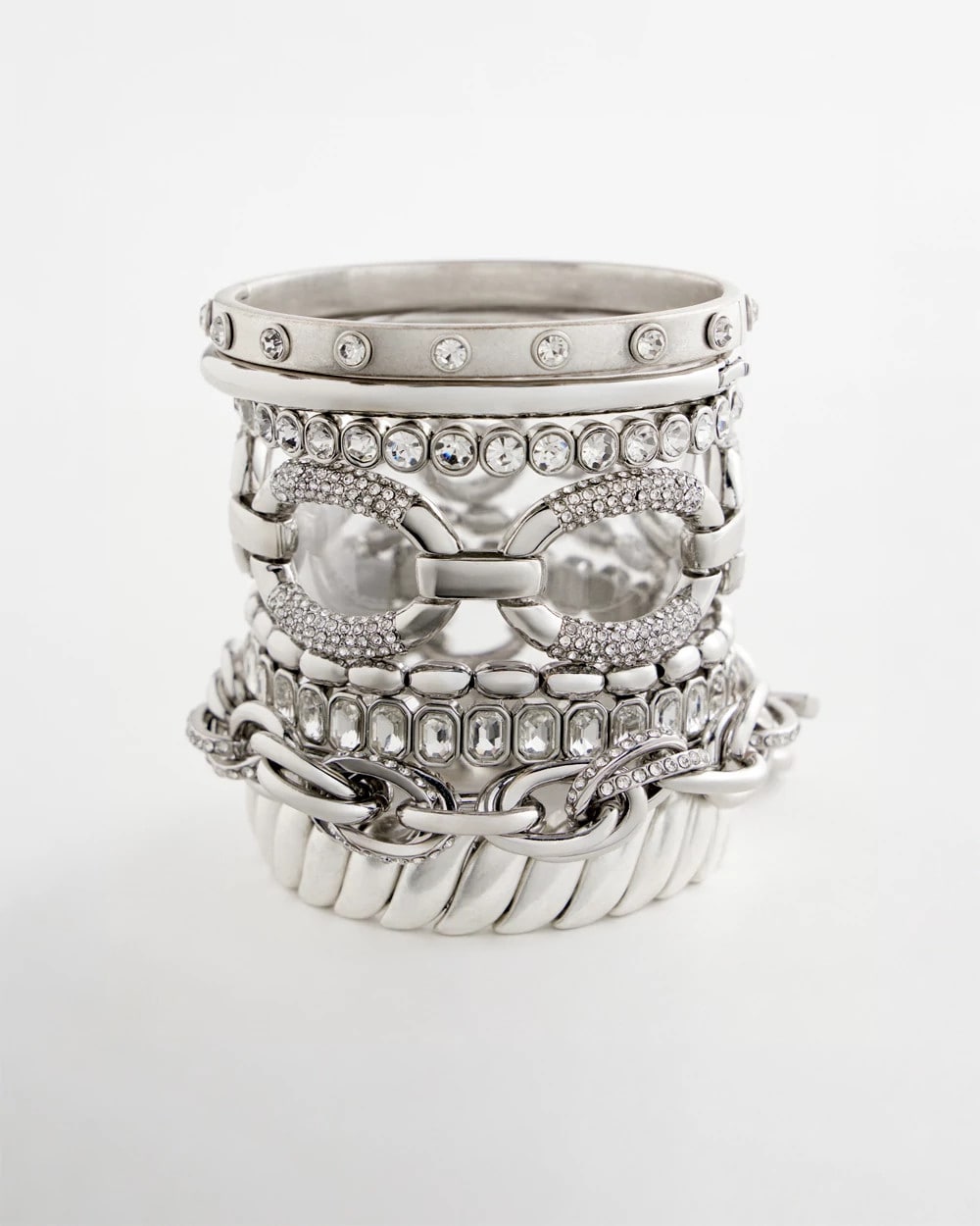 Chico's Women | Matte Twist Stretch Bracelet SILVER