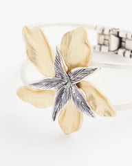 Chico's Women | Mixed-Metal Floral Cuff Bangle Bracelet MIXED METALS