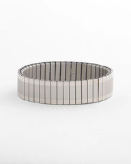 Silver Tone Stretch Watchband Bracelet