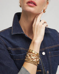 Neutral Square Stretch Bracelet