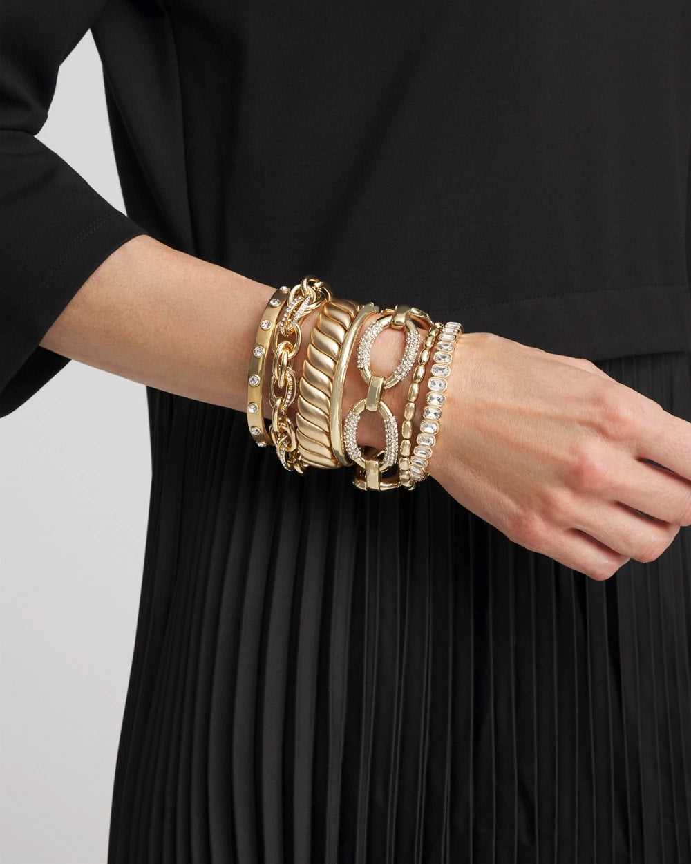 Chico's Women | Matte Twist Stretch Bracelet GOLD