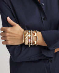 Chico's Women | Matte Twist Stretch Bracelet GOLD