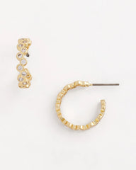 Chico's Women | Goldtone Cubic Zirconia Hoop Earrings GOLD