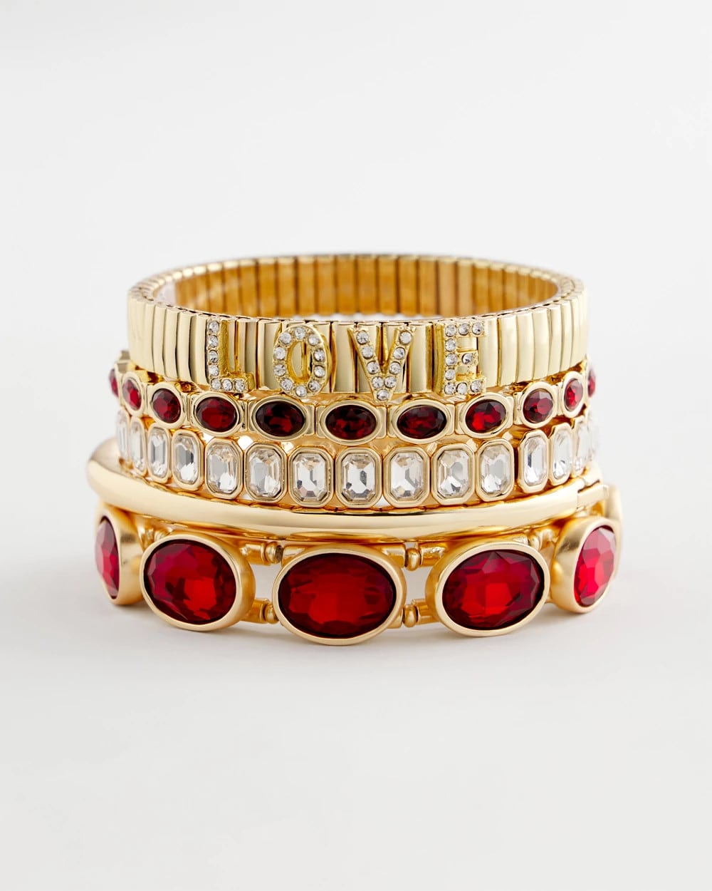 Chico's Women | Gold Bezel Set Stretch Tennis Bracelet