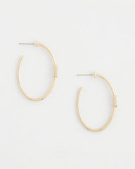 Chico's Women | Gold Oval Hoop Earrings GOLD