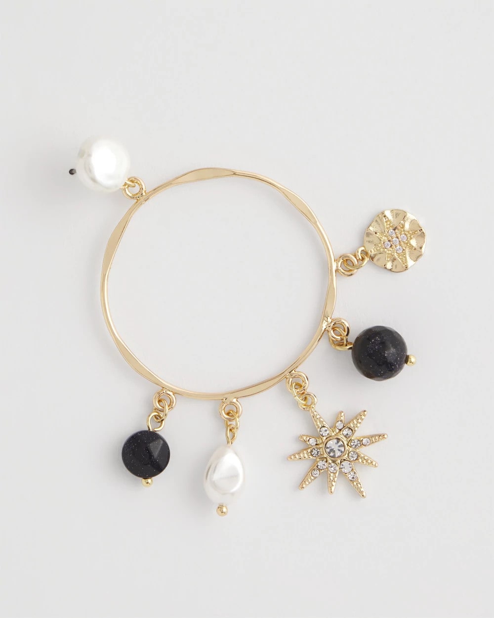 Chico's Women | Starry Night Charm Hoop Earrings GOLD
