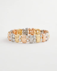 Chico's Women | Tri-Tone Rectangle Stretch Bracelet MIXED METALS