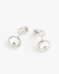 Chico's Women | Silvertone Bezel Stud Earrings SILVER