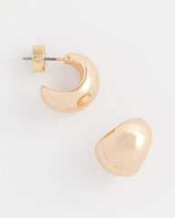 Chico's Women | Rose Gold Huggie Hoop Earrings MIXED METALS