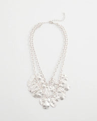 Chico's Women | Double Square Charm Pendant Necklace SILVER