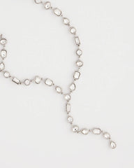 Chico's Women | Bezel Set Silvertone Y-Necklace SILVER
