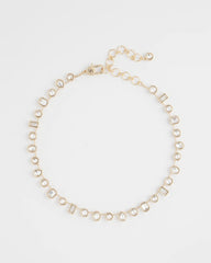 Chico's Women | Bezel Set Short Goldtone Necklace GOLD