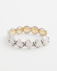 Chico's Women | Reversible Round Stretch Bracelet MIXED METALS