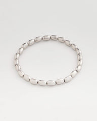 Chico's Women | Silvertone Oval Beaded Stretch Bracelet SILVER