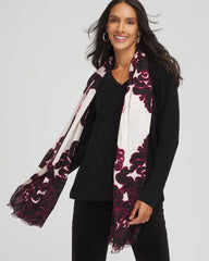 Chico's Women | Maude Medallion Oblong Scarf BLACK