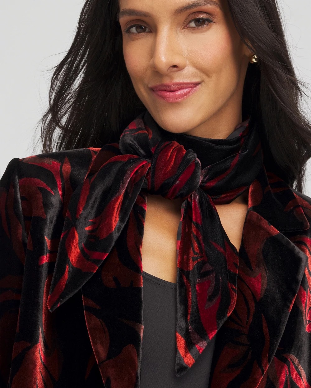 Velvet Rose Skinny Scarf