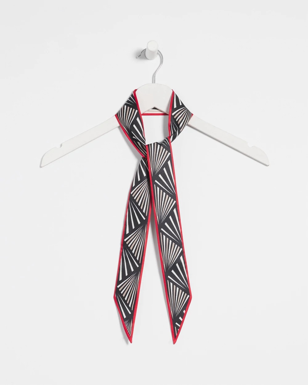 Abstract Reversible Skinny Scarf