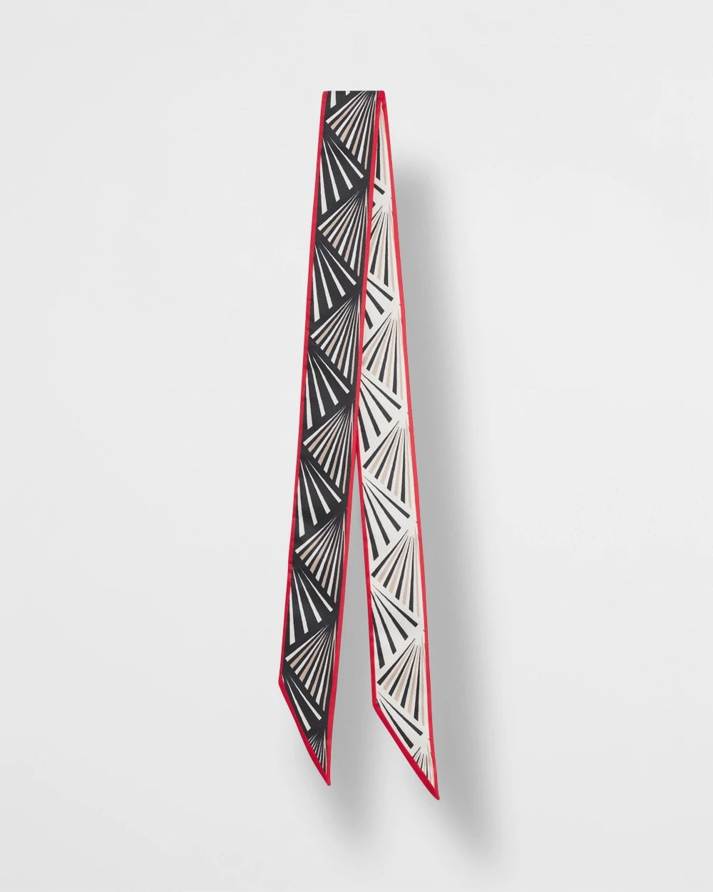 Abstract Reversible Skinny Scarf