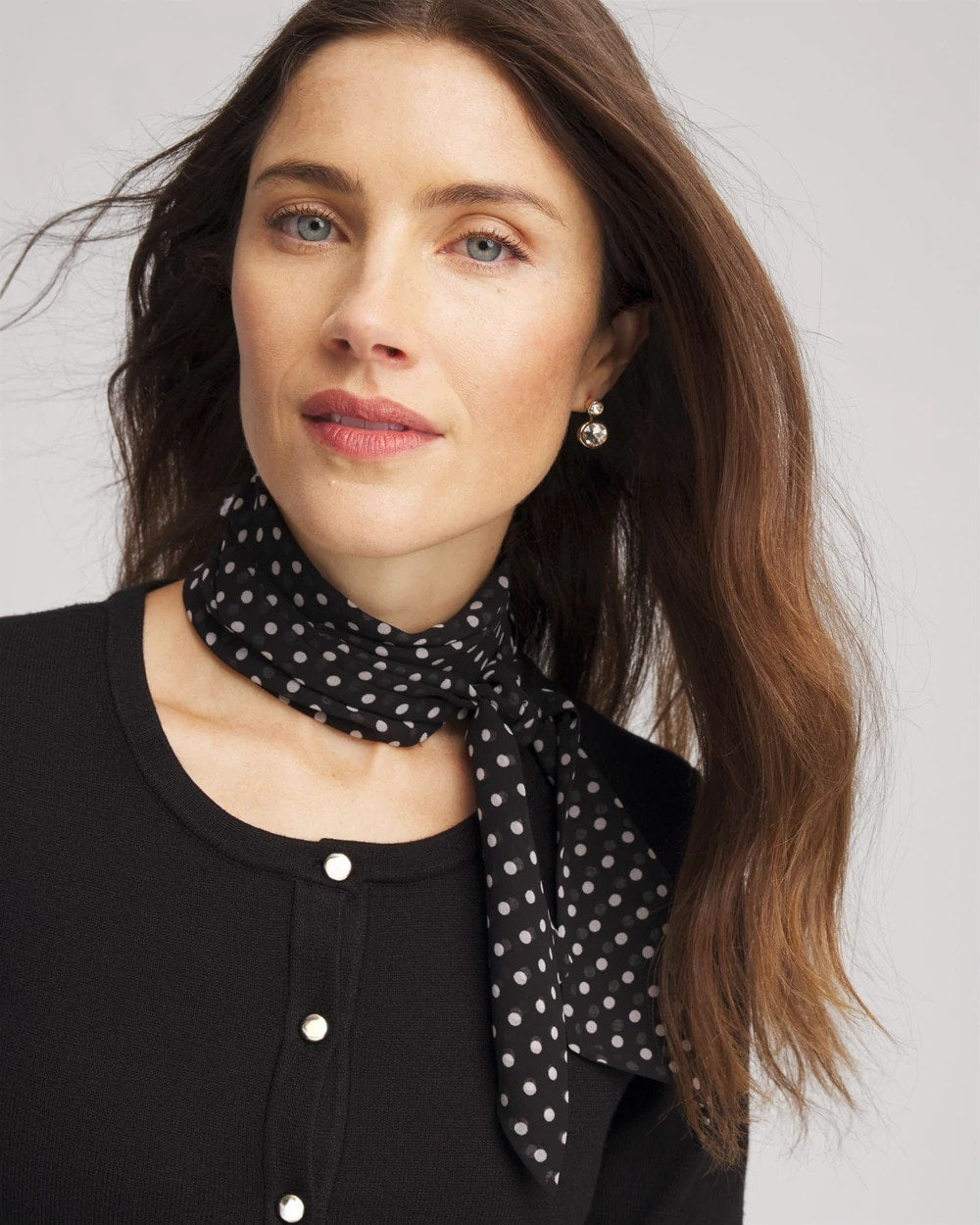 Polka Dot Skinny Scarf