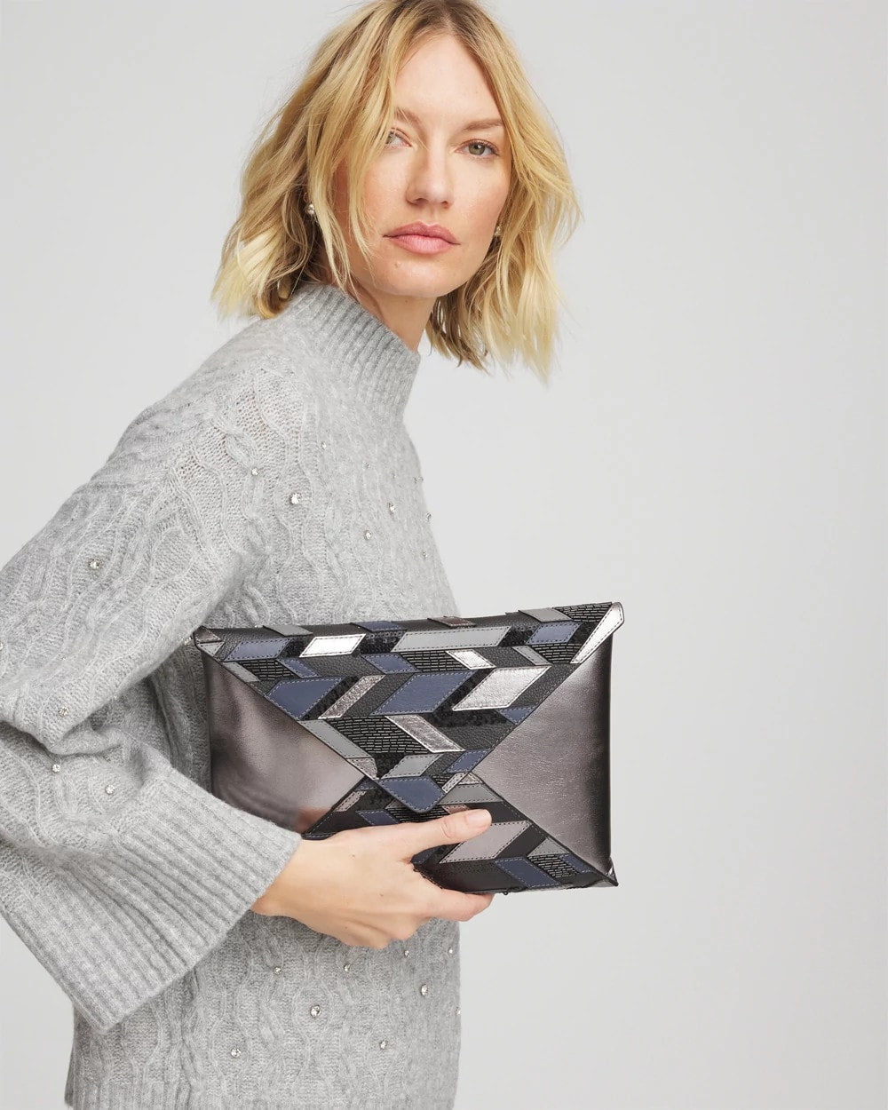 Embellished Envelope Clutch