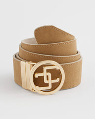 Faux Suede Reversible Chico's Logo Trouser Belt