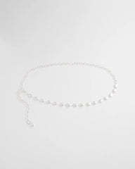 Silvertone Pebble Chain Belt