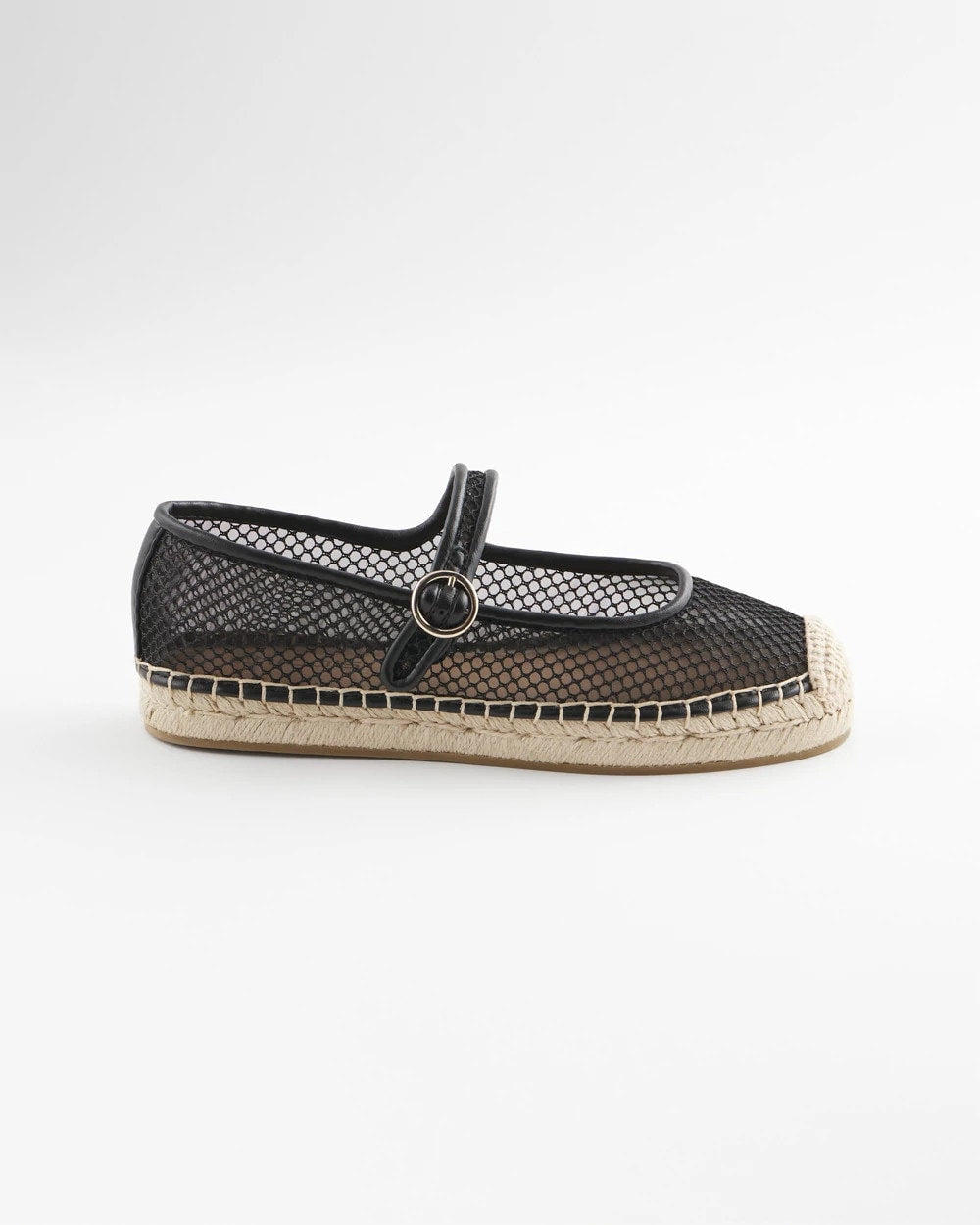 Chico's Women | Eliana Mesh Mary Jane Espadrille BLACK