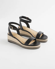 Chico's Women | Brielle Espadrille Wedge Sandals BLACK