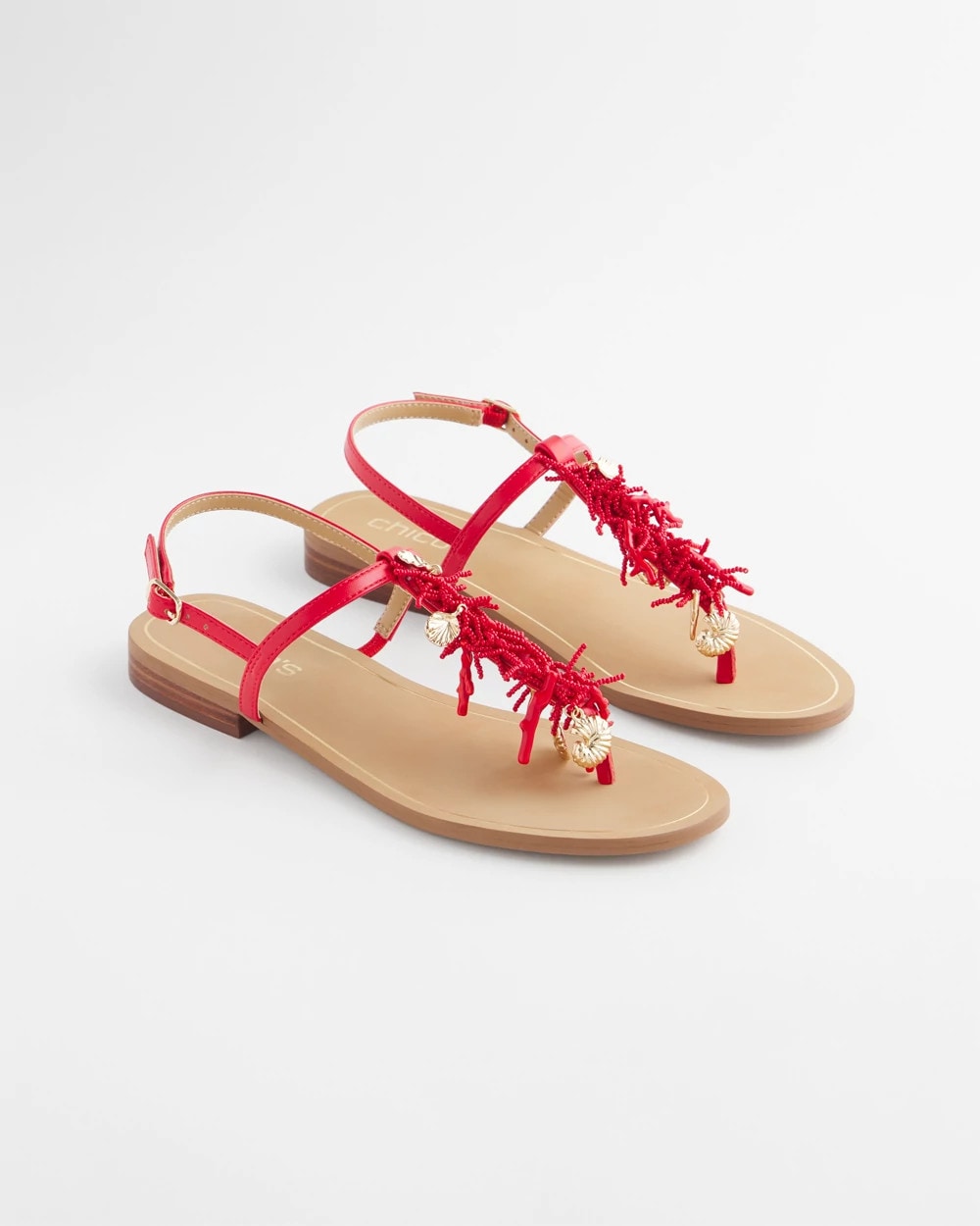 Coral Beach T-Strap Sandals