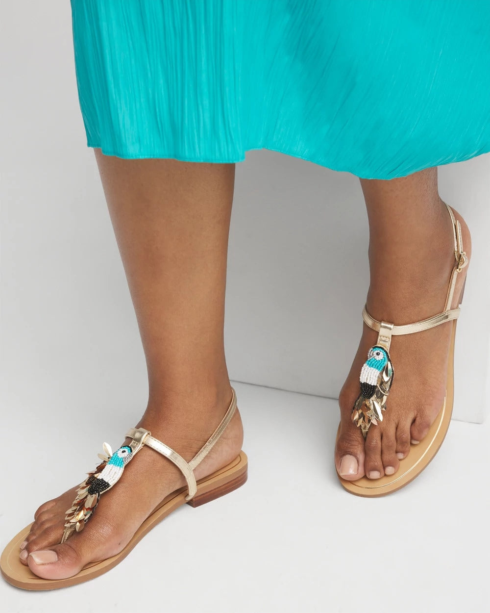 Beach Parrot T-Strap Sandals