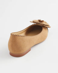 Microsuede Ballet Flats