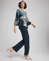 Chico's Women | Petite Travelers™ No Tummy Pants TEAL SHADOW