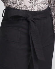 Chico's Women | Petite Belted Twill Utility Cropped Pants BLACK