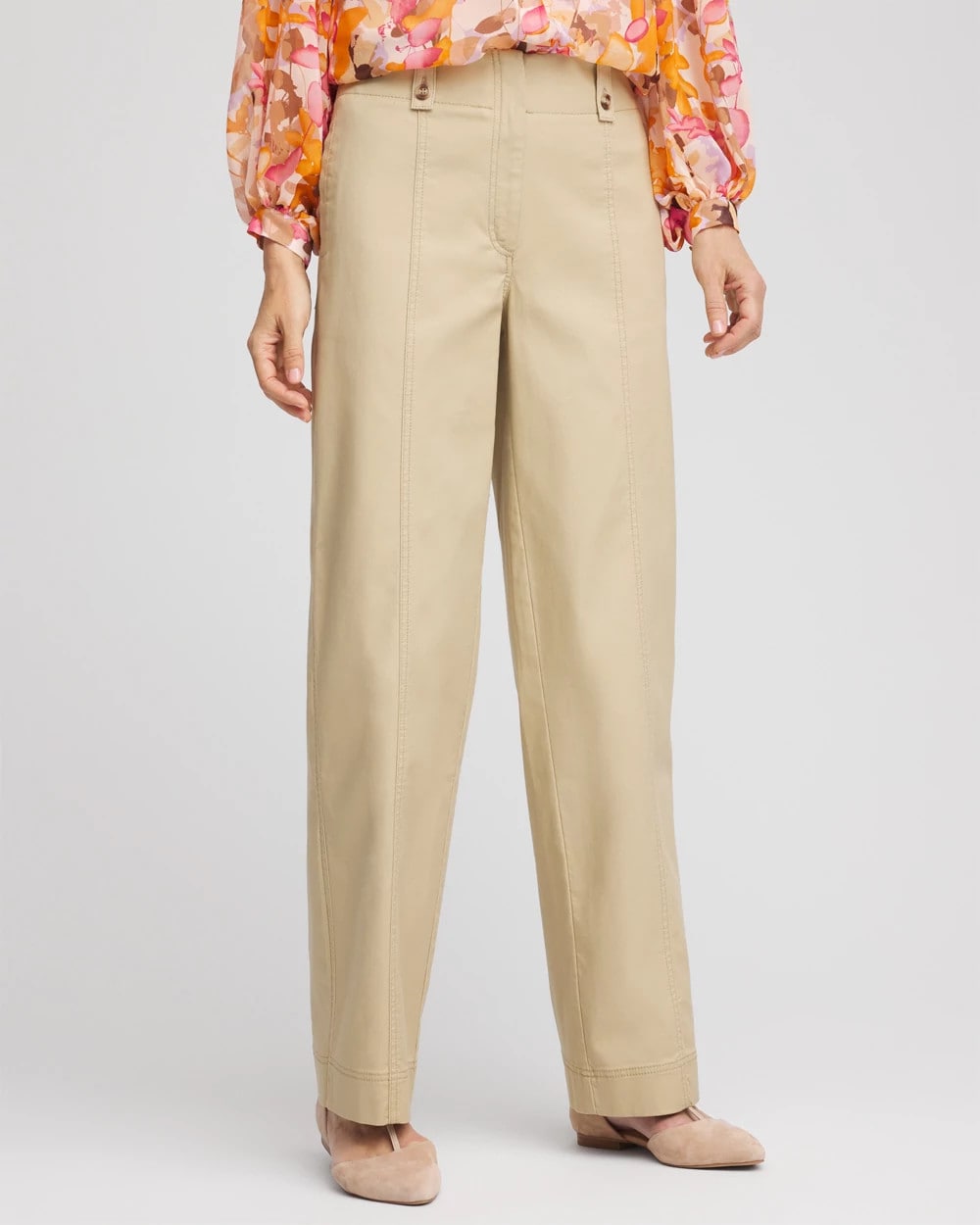 Chico's Women | Petite Canvas Cargo Wide-Leg Pants WILD TRUFFLE