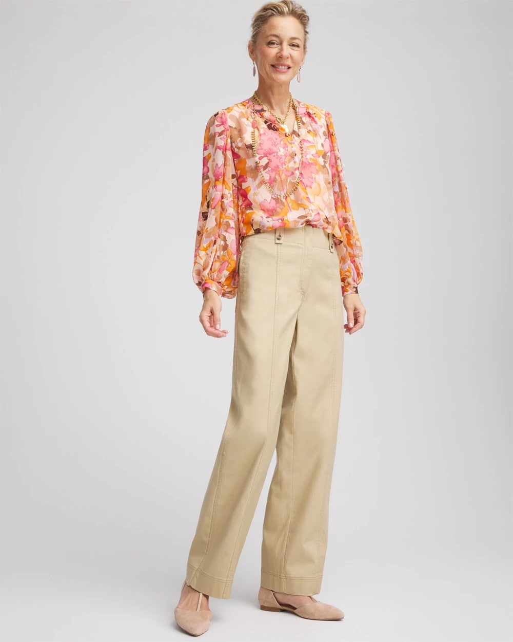Chico's Women | Petite Canvas Cargo Wide-Leg Pants WILD TRUFFLE